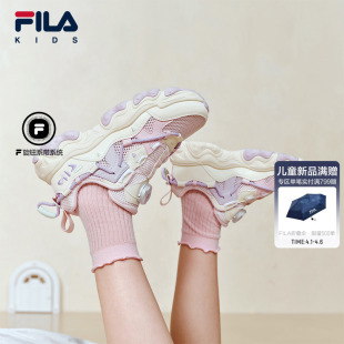 男女大童网面猫爪跑步鞋 FILA 款 2026夏季 KIDS斐乐童鞋 旋钮运动鞋