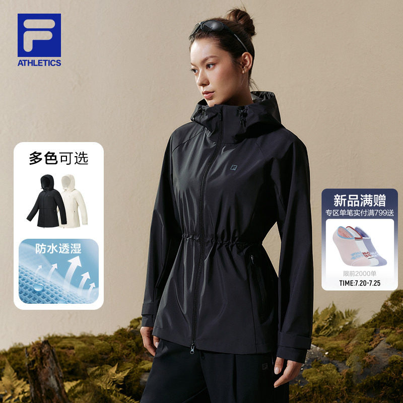 FILA斐乐官方女防风外套26秋新款户外健身运动收腰风衣防泼水上衣