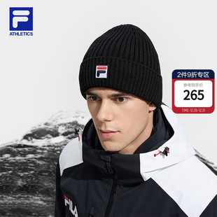 新款 斐乐官方男帽2025冬季 健身运动帽保暖帽子毛线帽 FILA 针织帽