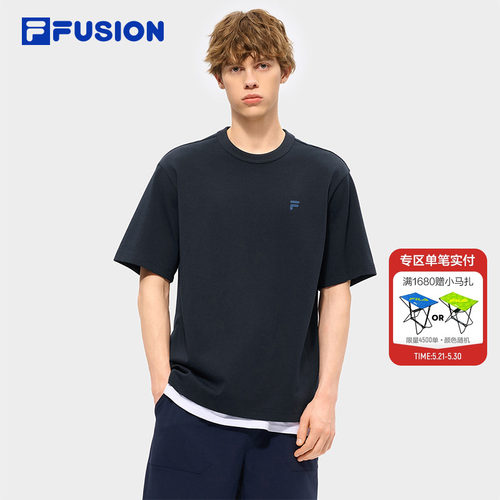 FILAFUSION斐乐男士针织短袖衫
