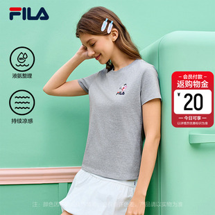 上衣 运动T恤凉感休闲修身 FILA多彩特调T斐乐女针织短袖 2026春新款