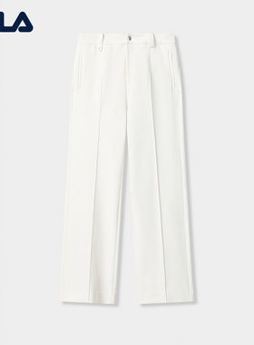 FILA Emerald斐乐女士针织长裤2025冬新款时尚简约基础休闲直筒裤