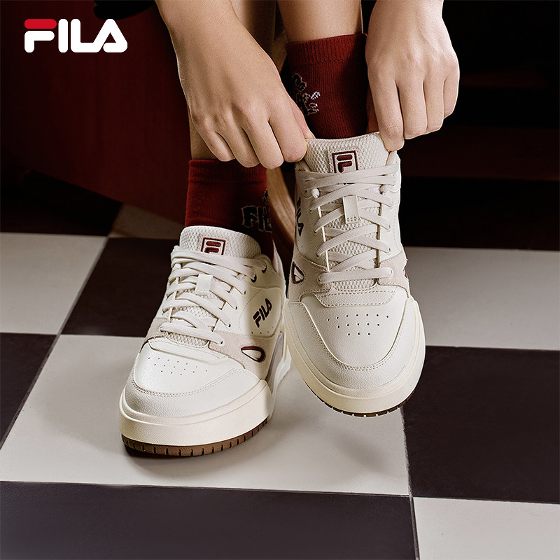 方块鞋1S|FILA 斐乐官方女CAMPUS 1S板鞋增高厚底小