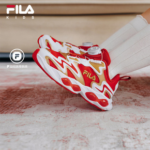 FILA KIDS斐乐童鞋儿童闪灯鞋2026春季新款男女小童旋钮运动鞋