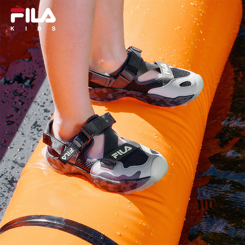 FILA KIDS斐乐童鞋儿童凉鞋夏季男女大童萤火虫透气户外包头