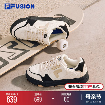 FILA FUSION斐乐潮牌BANK DX女鞋时尚休闲鞋滑板鞋运动鞋低帮板鞋