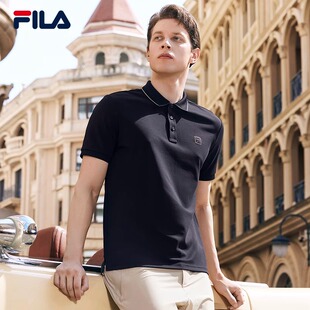 新款 FILA 男夏季 POLO衫 透气商务休闲通勤运动T恤上衣 斐乐翻领短袖