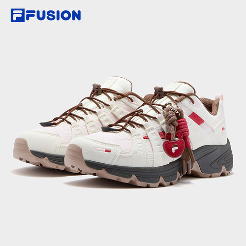 Como X丨情人节礼物 FILA FUSION斐乐休闲鞋女鞋新年款红色运动鞋