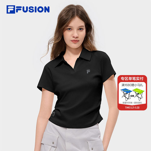 FILAFUSION斐乐官方女子POLO衫