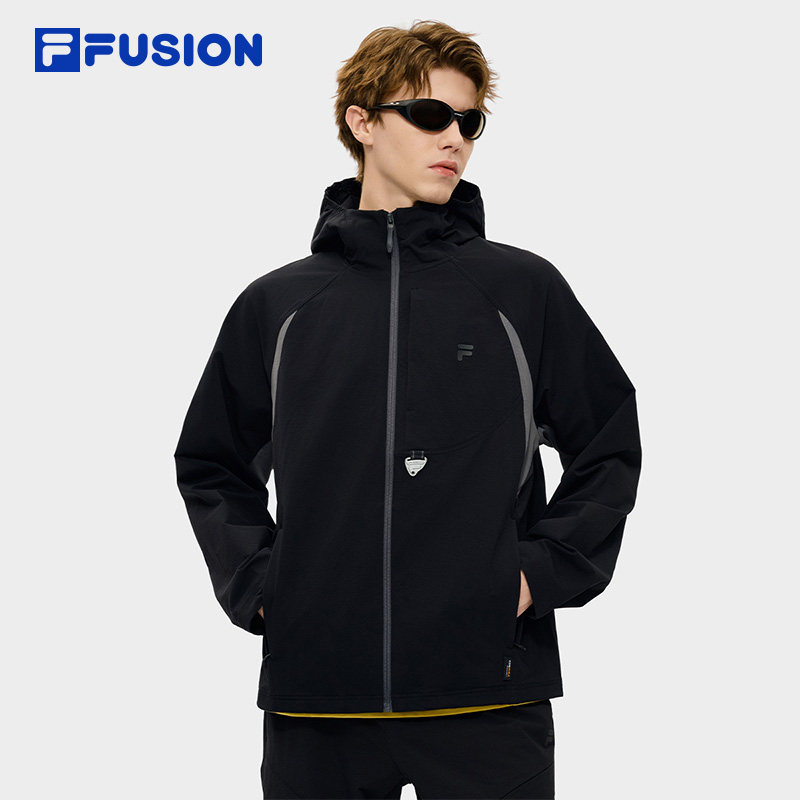 FILA FUSION斐乐潮牌梭织外套男2026春新款时尚休闲拼