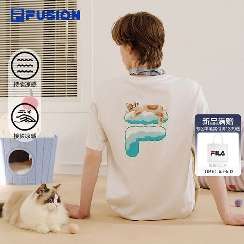 FILAFUSION斐乐情侣短袖T