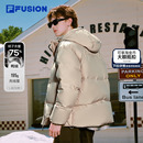 宽松时尚 FILA 新款 羽绒服2025冬季 连帽外套 FUSION斐乐潮牌情侣款