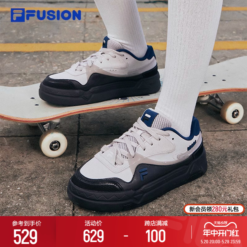 FILA FUSION斐乐潮牌BANK女鞋板鞋厚底鞋运动鞋时尚休闲鞋低帮鞋-封面