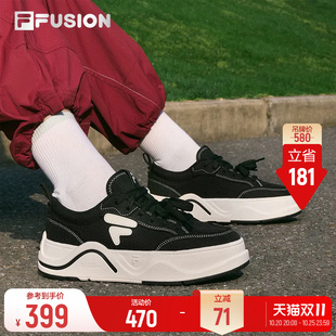 斐乐50-50丨FILA FUSION板鞋轻便厚底帆布鞋女休闲鞋女鞋运动鞋子