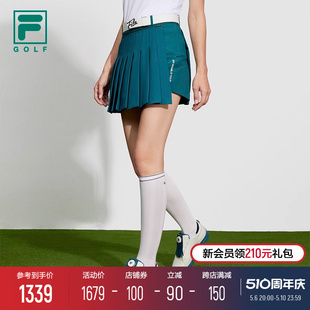 FILA 新款 2024夏季 斐乐官方女士裙裤 高尔夫运动基础百褶裙半身裙