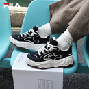 杨幂同款 黑色休闲运动鞋 FILA 2秋冬面包板鞋 斐乐女BROOK 流沙鞋