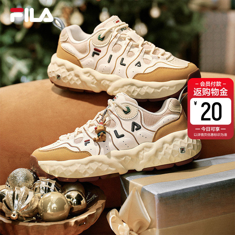 圣诞版|斐乐松饼鞋FILA官方女鞋老爹鞋2026春季新款鞋子运动