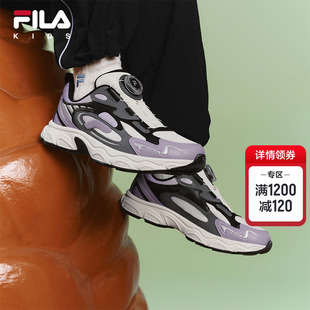 FILA KIDS斐乐童鞋儿童跑步鞋春季款男女大童旋钮复古松果运动鞋