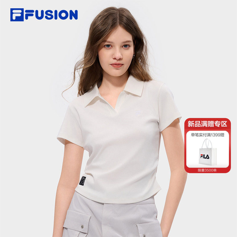 FILA FUSION斐乐官方女子针织POLO衫2026夏季新款