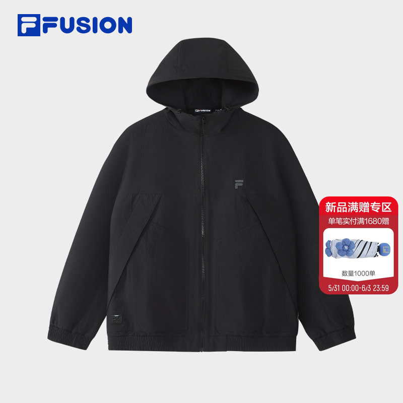 FILA FUSION斐乐潮牌梭织外套男2026夏新款时尚休闲宽