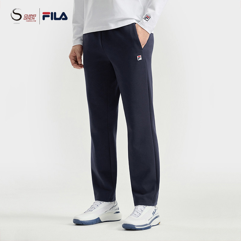 FILA 斐乐官方男士针织长裤2025冬季新款网球运动简约基础直口裤,运动服/休闲服装,运动长裤,淘宝优惠券,粉丝福利购,淘宝优惠卷