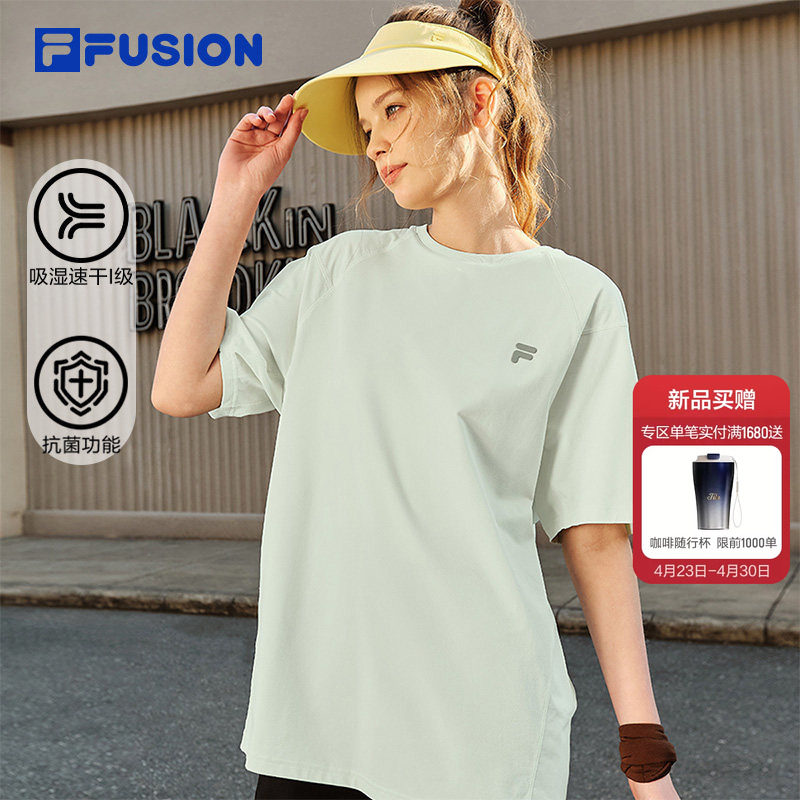 FILA FUSION斐乐潮牌速干衣短袖男女2026夏季新款抗菌健身运动T恤