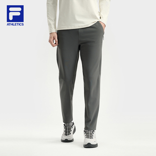 斐乐官方男士 跑步健身运动基础直筒裤 针织长裤 新款 2025冬季 FILA