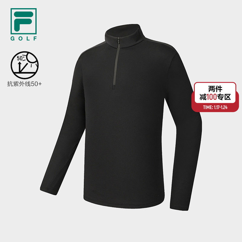 FILA 斐乐长袖上衣男2025冬新款高尔夫绵羊毛商务运动系列防晒长T,运动服/休闲服装,运动T恤,淘宝优惠券,粉丝福利购,淘宝优惠卷