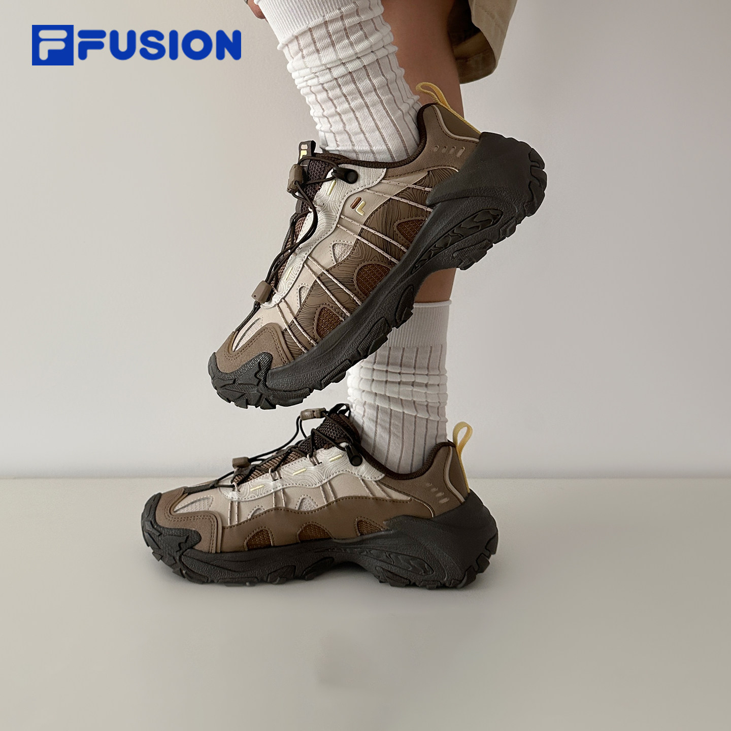 山脉鞋2丨FILA FUSION斐乐女鞋户外徒步登山鞋男鞋运动鞋