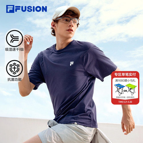 FILAFUSION斐乐中性针织短袖衫