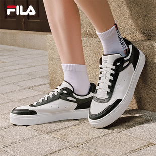 FILA 男休闲小白鞋 斐乐官方SHADOW 26春新款 1S男黑白板鞋 蝶影鞋