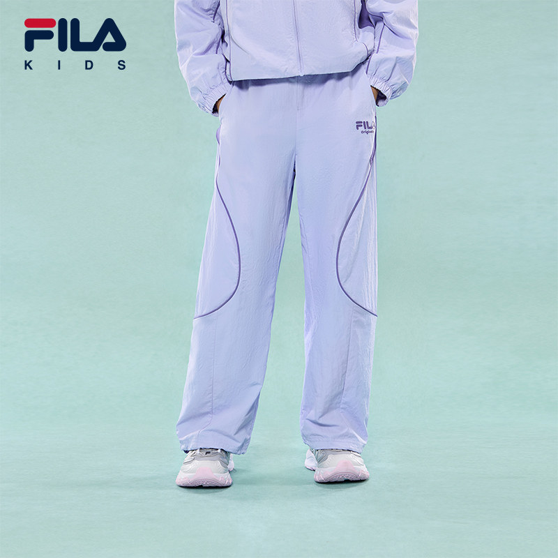 FILA KIDS斐乐童装女大童梭织长裤2026春季新款儿童宽松休闲裤子,童装/婴儿装/亲子装,裤子,淘宝优惠券,粉丝福利购,淘宝优惠卷