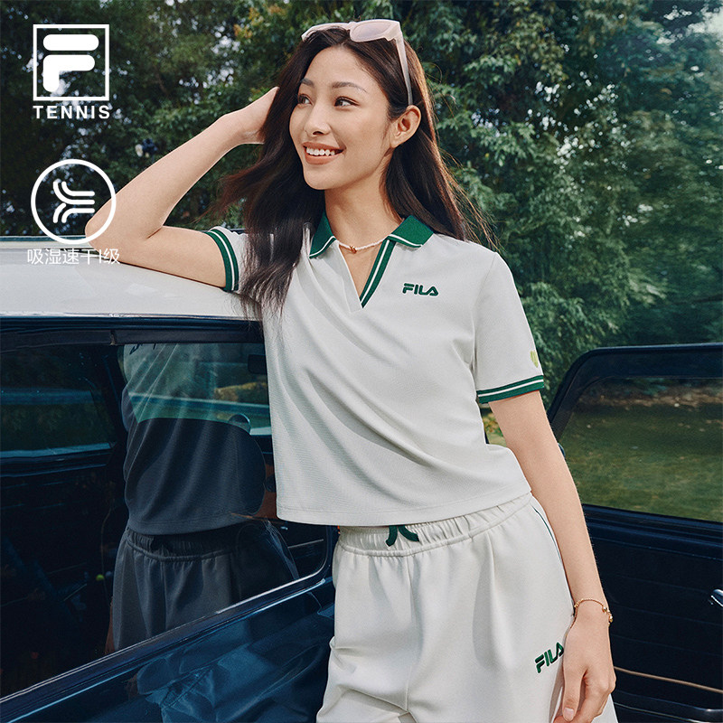 速干|FILA 斐乐官方女子针织短袖POLO衫2026夏季新款网