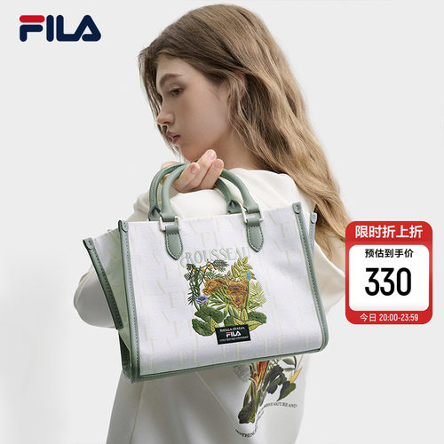 刺绣托特包|FILA斐乐女休闲提包