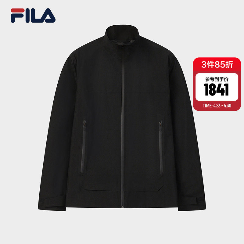 FILA 斐乐官方男士梭织外套2026春新款商务休闲通勤舒适立领上衣