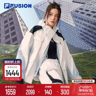 欧阳娜娜同款 FUSION斐乐潮牌新机服两件套女棉服连帽外套 FILA