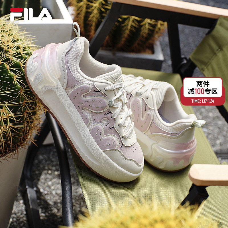 仙人掌|FILA 斐乐官方女CACTI 摩登板鞋厚底面包时尚休闲运动鞋,运动鞋new,板鞋,淘宝优惠券,粉丝福利购,淘宝优惠卷