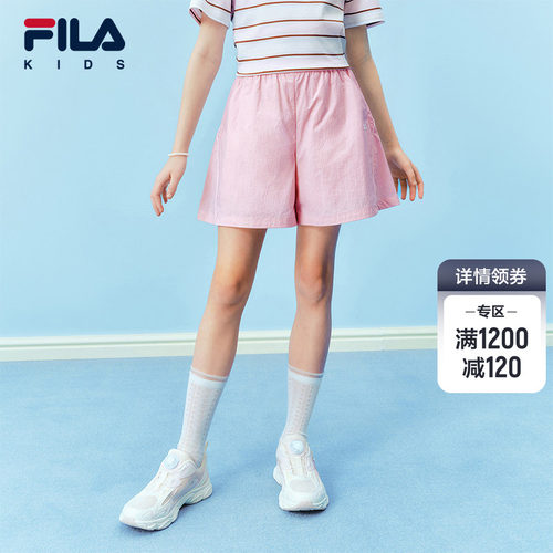 FILAKIDS斐乐女童梭织五分裤