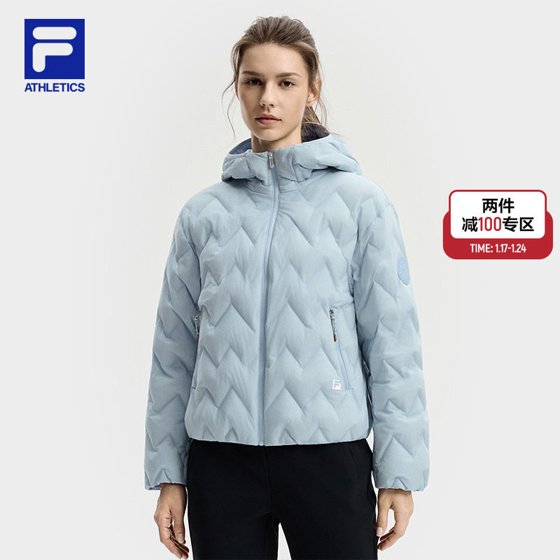 FILA 斐乐官方女士羽绒服2025冬季新款健身运动基础连帽保暖外套,运动服/休闲服装,运动羽绒服,淘宝优惠券,粉丝福利购,淘宝优惠卷