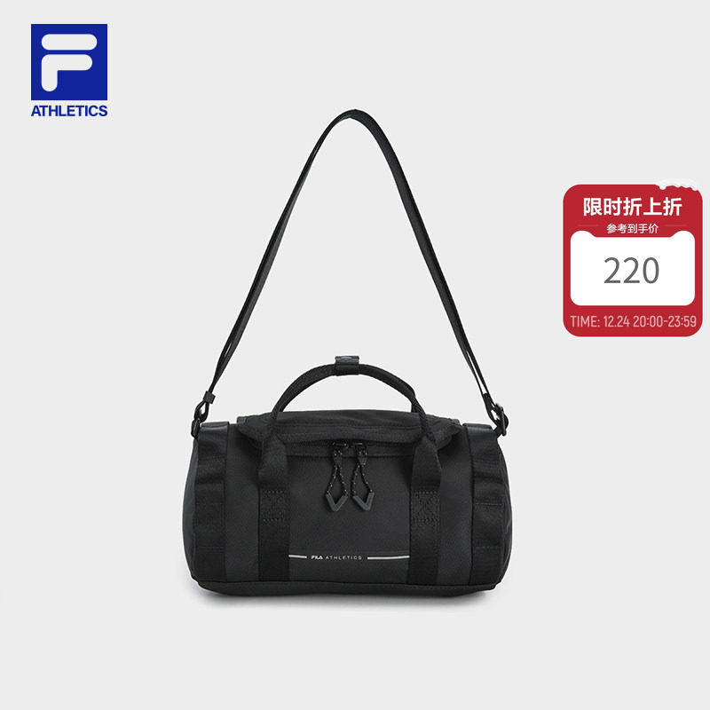 挎包|FILA 斐乐官方男包黑色休闲百搭户外运动手提包单肩包斜挎