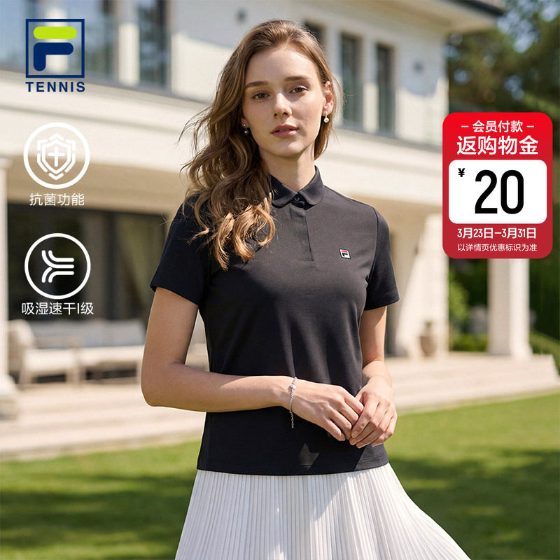 FILA 斐乐女子大满贯短袖POLO衫2026夏季新款网球运动速