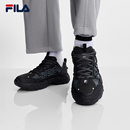 2025冬季 老爹鞋 新款 鞋 猫爪6代 子黑色休闲运动鞋 FILA斐乐官方男鞋