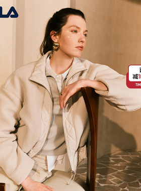 FILA MILANO斐乐官方女双面穿外套25冬新款加绒仿羊羔绒绗缝上衣