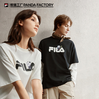 FILA斐樂情侶款針織短袖衫