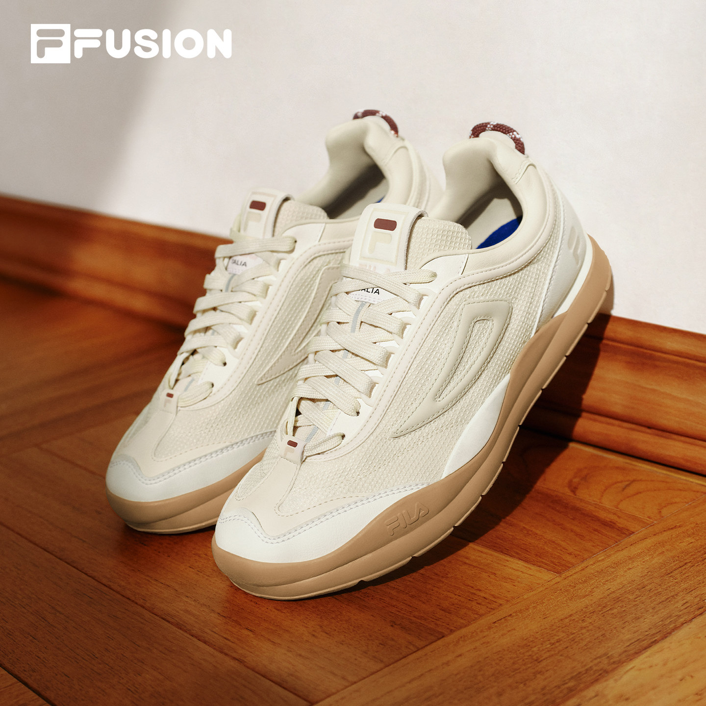 BOBOBLING丨章昊同款 FILA FUSION斐乐潮牌学院薄底板鞋新款男鞋