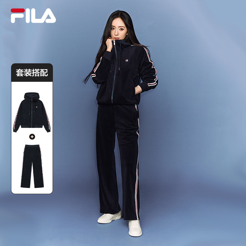 杨幂同款FILA MUSE SET 斐乐官方长袖运动套装女春季新款训练服
