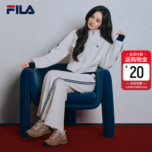 FILA 直口休闲裤 MUSE斐乐官方女士针织长裤 新款 2026夏季 杨幂同款