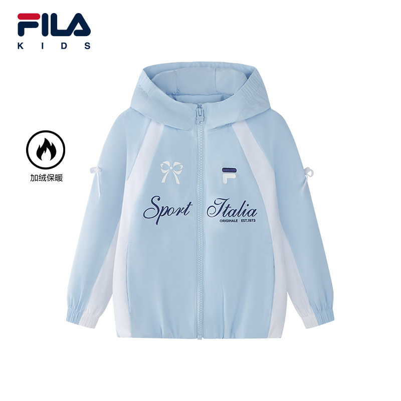 FILA KIDS斐乐童装女小童外套2026春季新款儿童宽松梭织连帽上衣,童装/婴儿装/亲子装,普通外套,淘宝优惠券,粉丝福利购,淘宝优惠卷