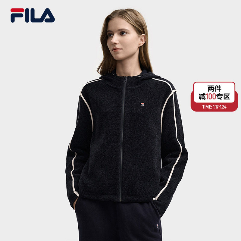 FILA 斐乐官方长袖保暖编织连帽外套女冬季新款时尚休闲运动毛衣,运动服/休闲服装,运动毛衣/线衫,淘宝优惠券,粉丝福利购,淘宝优惠卷