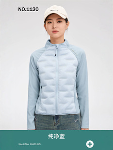 白鸭绒羽绒服暖衣男女同款情侣轻薄短款外套修身立领拼接百搭内胆